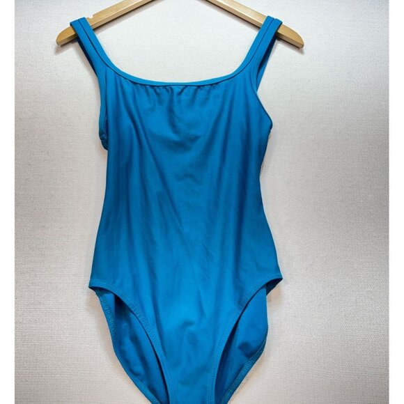 Maxine Of Hollywood Womens One-Piece Swimsuit Size 10 Blue Stretch Summer Beach - Picture 7 of 9
